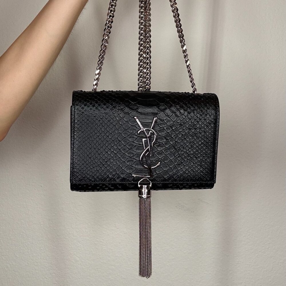 YSL Black Snake Skin Crossbody - Picture 3 of 6